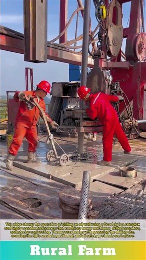 Cosel Oil Well Drilling Operation: Drilling Floor of A Drilling Rig Machine in Action