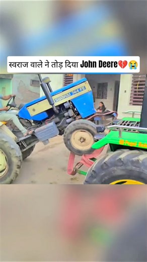 स्वराज वाले ने तोड़ दिया John डियर का indicator Tod Diya 💔😭