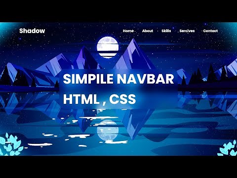 Simple Navbar With Hover Effect , Animated Menu Link Using HTML & CSS |SUPER SHADOW