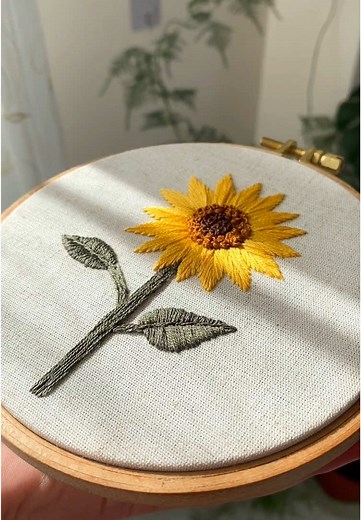 Sunflower Hand Embroidery Tutorial for Beginners