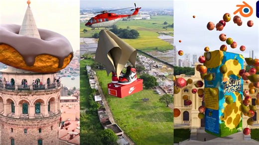 Blender ae实景跟踪合成案例课程