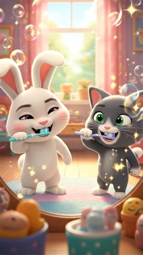 Rayan & Mini World | Brush Time 🪥 (Fun Morning Routine for Kids!) > It’s brush time! 🪥 Watch Rayan the Bunny 🐰 and Mini the Kitten 🐱 start their morning with music, bubbles, and giggles! ✨ A fun way to teach kids the importance of brushing and keeping healthy — no words, just pure joy! 🌈 🎵 Watch, smile, and glow with Rayan & Mini World! #RayanAndMiniWorld #BrushTime #KidsRoutine #3DAnimationForKids #CuteCartoon #NoLanguageNeeded #HealthyHabits #PixarStyle #BunnyAndKitten #PreschoolFun #Kid