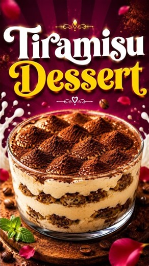 🍫 Tiramisu Recipe 😋 | Creamy Italian Dessert | Easy Homemade Tiramisu | No Bake Dessert #Shorts