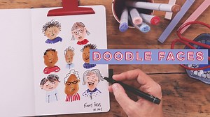 50 Ways to Fill a Sketchbook | Funny Face Doodles