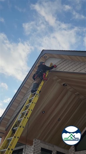 Georgina Roofing LTD. on Instagram: "This new build certainly does get better and better as it goes... 🏠 Our crew is currently installing the Novik Shake in the gable ends and finishing some Fascia, Eavestroughs and downpipes, we cannot wait to showcase this beauty in the Spring with all the final touches! Can we also take a moment for the Fawn Luxlap V-Groove by @luxarchitecturalproducts 👨‍🍳💋 Adding clean lines and a stunning finish for the front and back porch areas. Stick around for more 