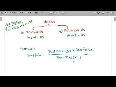 How To Calculate Flow Rate In IV Infusion||