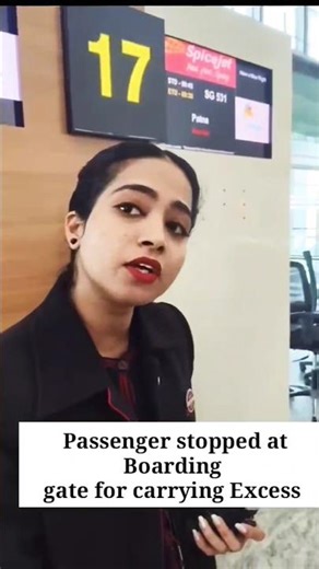 passenger stopped at boarding gate for carrying excess spicejet at Bangalore Airport. #spicejet