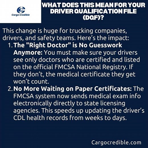 How New Medical Examiner Certification Updates Affect Driver Qualification Processes