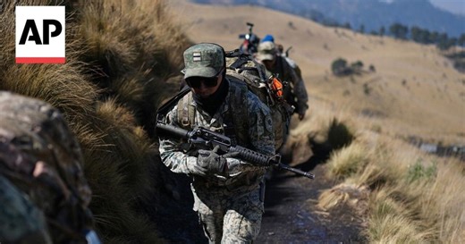 Mexican soldiers train for special forces combatting criminal organization