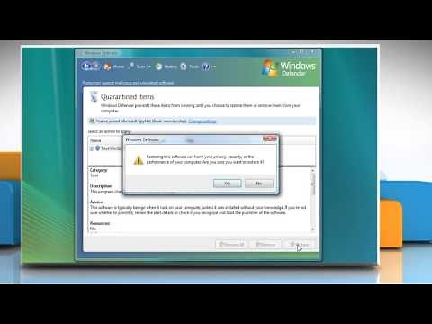 How to remove or restore items quarantined by Windows® Defender