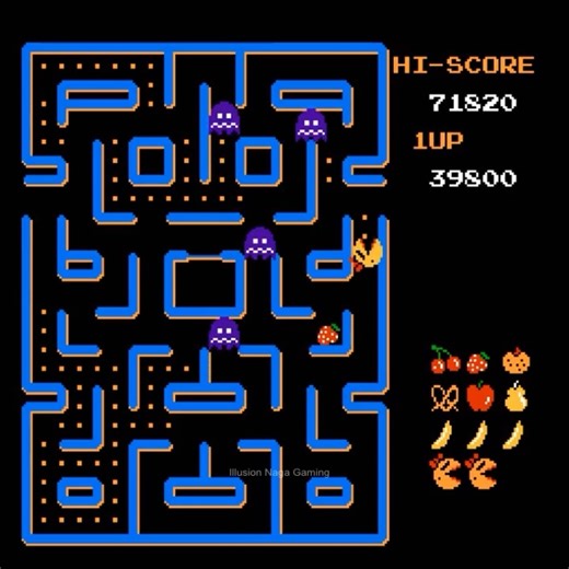 True Ending playthrough of Ms. PAC-Man (NES) | Illusion Naga Gaming