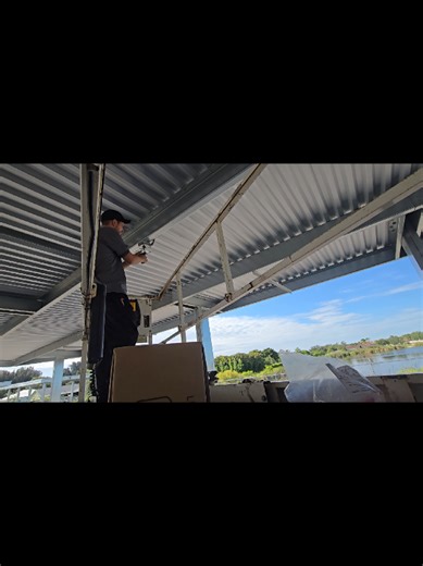 Canopy Light Installation with a Scenic View