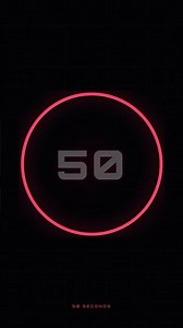 50s Silent Neon Pink Timer 💗 Glow Countdown (No Sound) #Shorts