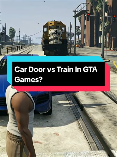 Car Door vs Train Challenge in GTA Games