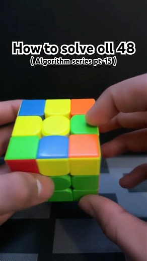How to solve OLL 48 (Algorithm series part-15) #rubikscube #shorts