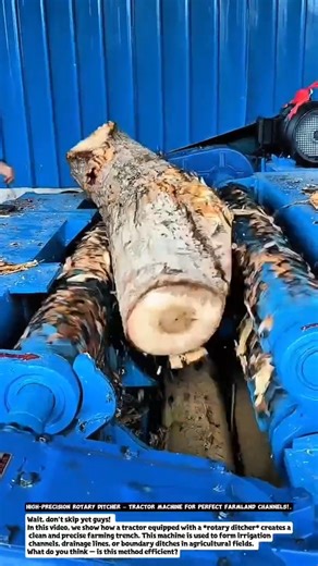 Powerful Log Debarking Machine – High-Speed Wood Peeler in Action!.