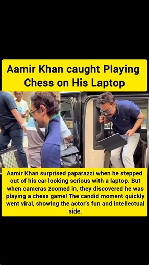 Aamir Khan Viral Video Playing Chess on Laptop #amirkhan #news