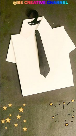 An easy no glue paper craft idea |Paper Shirt with tie|How to make shirt with paper|Origami shirt