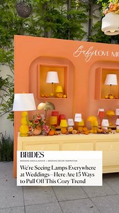 4.4K views | Lamps will make any wedding reception feel like an intimate dinner party. ❤️ Whether you use them to make an entire escort card display or hang lighting with lamp shades overhead, find our favorite ways to use this lighting choice on your big day at the link in comments. | BRIDES | Facebook