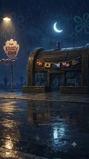 Cozy Krusty Krab Rain Sounds | Spongebob POV