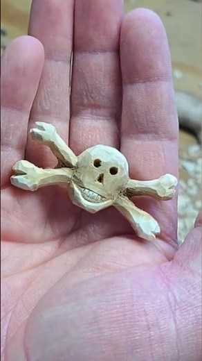 Skull and Crossbones Carving