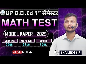 up deled 1st sem maths classes / Maths model paper 2025 / UP DElEd first semester maths