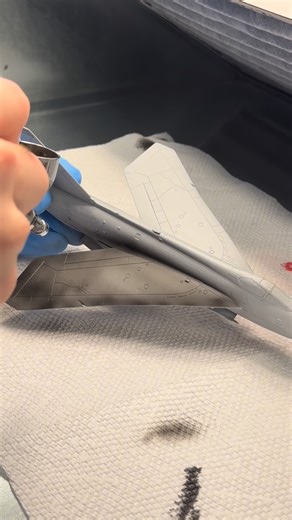 “Blitz” on Instagram: "Final primer of the 72nd Airfix Lightning. Mr Surfacer 1500 Black as the base to check for defects before the silver finish is applied. #modelaircraft #modelairplane #scale #airfix #plamodel"