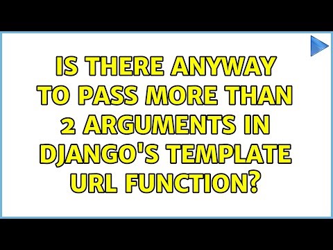 Is there anyway to pass more than 2 arguments in Django's template url function?