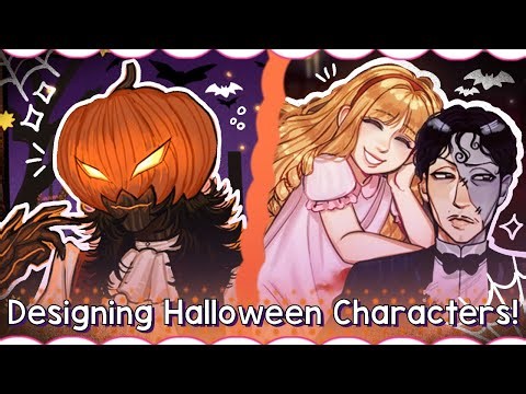 Designing HALLOWEEN Themed Characters!!! (art, speed paint, character design)