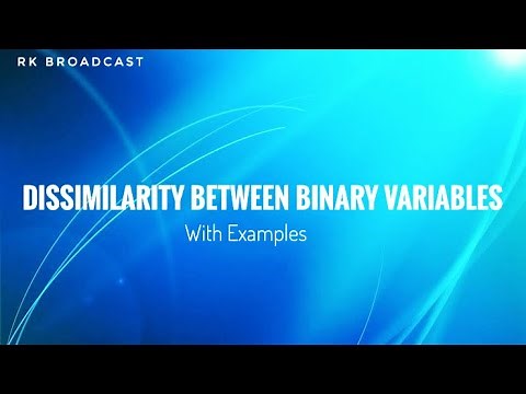 Dissimilarity between Binary Data | With Example | proximity measure among binary variables
