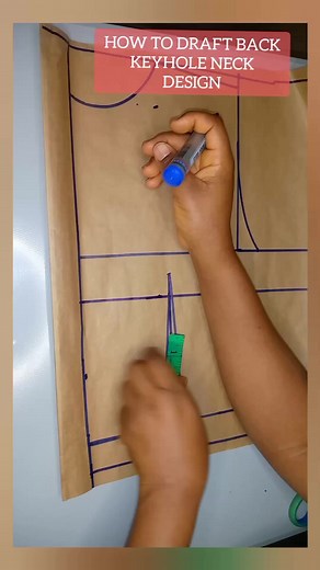 How to Draft Back Keyhole Neck Design #sewinghacks #sewingtips #sewing | Josephine Joseph Baiye