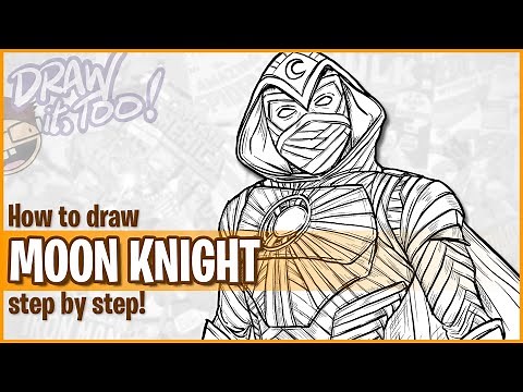 How to Draw MOON KNIGHT | Narrated Step-by-Step Drawing Tutorial