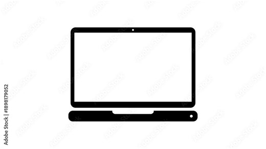Laptop tablet pc isolated on white background. 4k stock video.