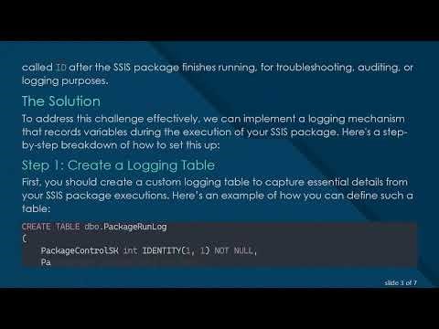 How to Access Variable Values After Executing an SSIS Package in the Catalog