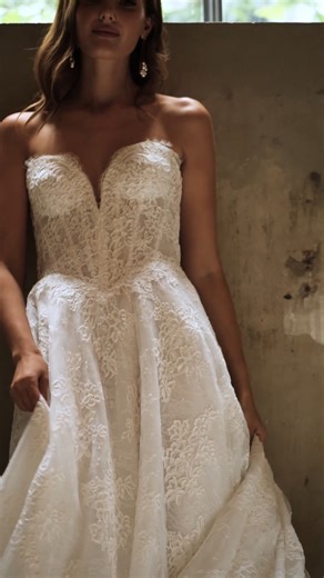 AlenaLeenaBridal | Divine femininity is the energy of the IBERIS gown 🕊️ The basque waist sets the trend of the season while detailed chantilly lace creates... | Instagram