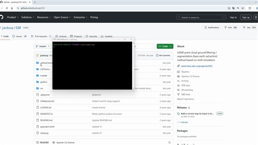 点云地面滤波CSF库编译&demo测试