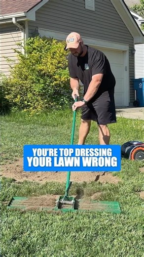 Stop Using a Rake for Lawn Leveling Use a Topdressing Roller Instead #shorts
