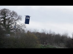 The Doctor is real! Behold a life-size flying TARDIS!