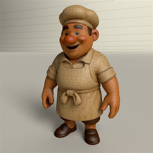 Stylized Game Ready Human Character Rigged named cookar by Stratashi