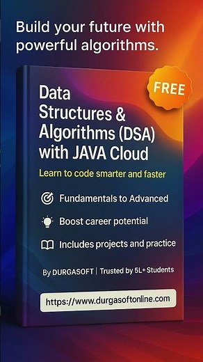 Master Data Structures & Algorithms (DSA) with JAVA Cloud |Build Strong Coding Foundations|DURGASOFT