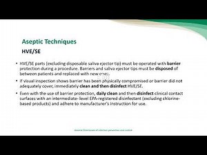 ICDep Aseptic Techniques in Dental Sittings