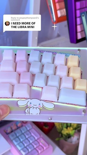 Adorable Libra Mini Keyboard with Jelly Pom Keycaps