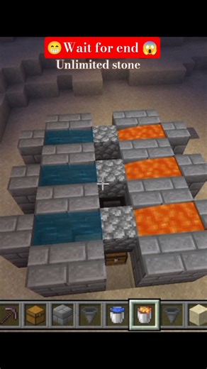 unlimited stone farm 😱 || #minecraft #shorts