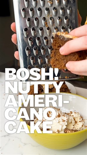 ☕ BOSH! NUTTY AMERICANO CAKE IS BACK ☕ Say hello to our new improved Nutty Americano Cake - bold, nutty, creamy, and now back on shelves at Tesco 🙌 Moist coffee-infused sponge with punchy coffee flavour, topped with crunchy walnuts and a layer of creamy frosting. Even better - it’s got 20% less sugar than before without losing any of the indulgence. Inspired by the coffee cake recipe in our bestselling cookbook - so if you don’t have time to bake, you can now buy one! 🍰 ✨ 100% plant-based ✨ Av