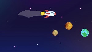 Animated Outer Space concept. Full length animation illustration. High quality 4k footage.