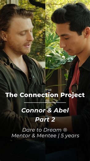 The Connection Project, Part 2 Connor Abel’s story. The Connection Project shares honest stories of mentors and youth building real relationships through the Dare to Dream® program.✨ When a mentor shows up, youth impacted by foster care do more than dream. They change the narrative. Right now, 20 youth are still waiting. Become a mentor by clicking the link in our bio and stay tuned for more powerful conversations like this. Inspired by @the_skindeep #newreel #part2 #fostercare #realstories #men