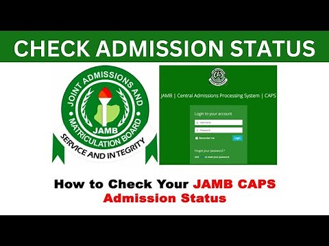 CHECK ADMISSION STATUS IN JAMB PORTAL || Jamb CAPS Admission Status