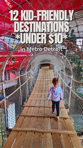 12 KID-Friendly Destinations UNDER $10 in Metro Detroit! ⬇️ Kids are expensive, but doing fun things with them doesn’t have to be! Check out these kid-friendly destinations that are all under $10 in Metro Detroit! 1. DNR Outdoor Adventure Center (Detroit): 13 $5; 2-12 $3; under 2 is FREE (or FREE with MAPS Pass) 2. Domino Petting Farm (Ann Arbor): $8/Person; Under 2 is FREE (Family is $40) 3. Flint Children’s Museum (Flint): $8/Person 4. Detroit Historical Museum (Detroit): $10/Adult; $6 for 6-1