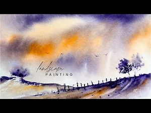 Stunning Watercolor Landscape | Easy & Relaxing painting Tutorial