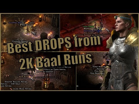 Best DROPS from 2000 Hardcore Baal Runs (Diablo 2 Resurrected/SinglePlayer)
